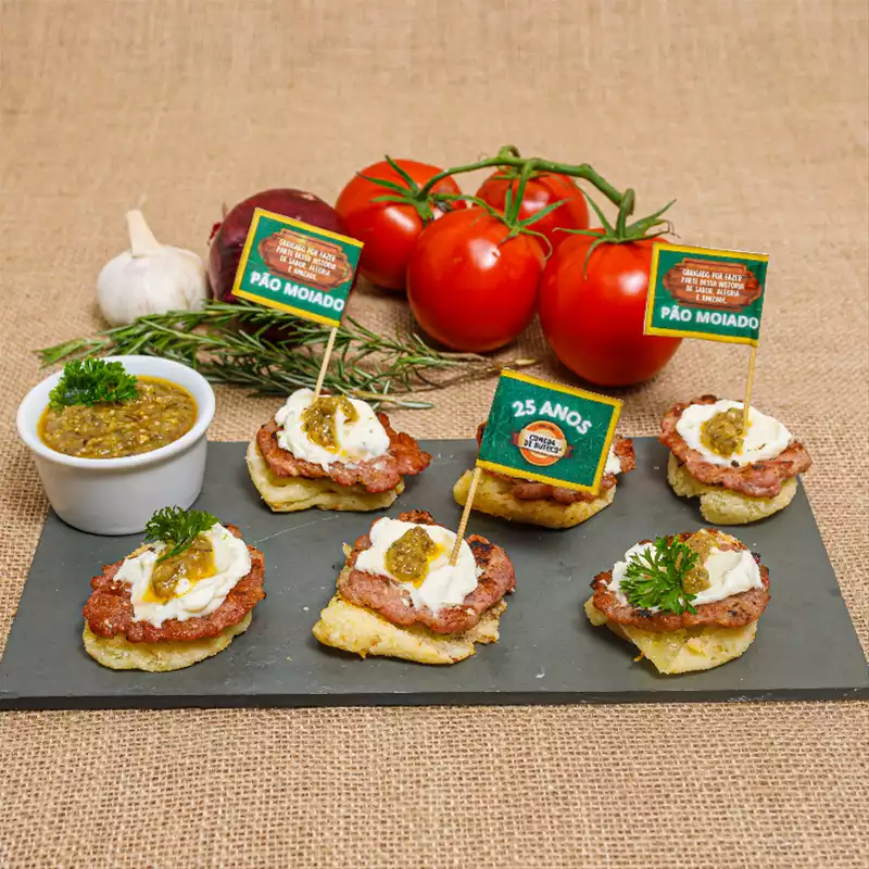 comida di buteco : pão moiado